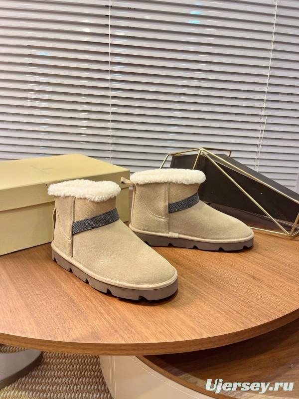 Brunello Cucinelli Winter New Snow Boots Sheepskin Buns Boots - AS00350