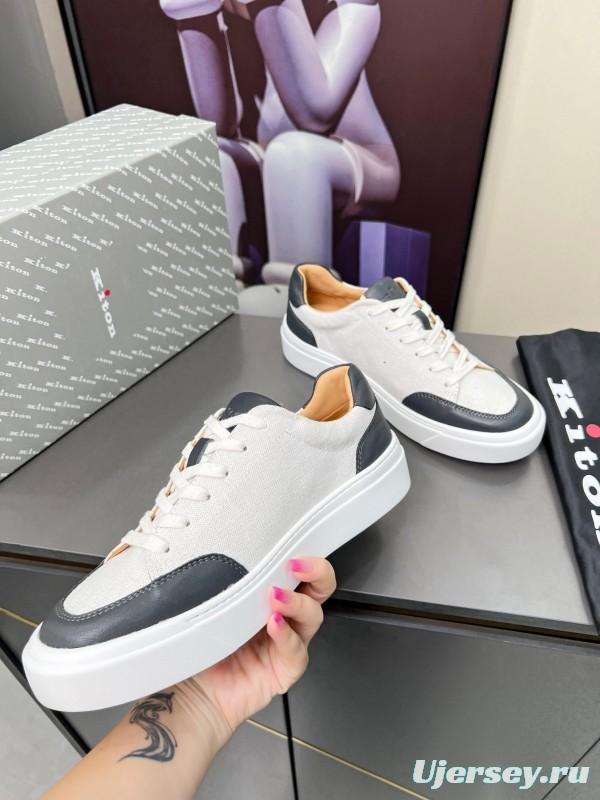 Kiton Spring Summer 2025 Lace-Up Old Money Casual Men's Shoes - KFY00320