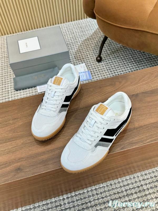 Tom Ford 2025 SS Casual Shoes with Classic Color Blocking and Imported Leather Insole - AS00350