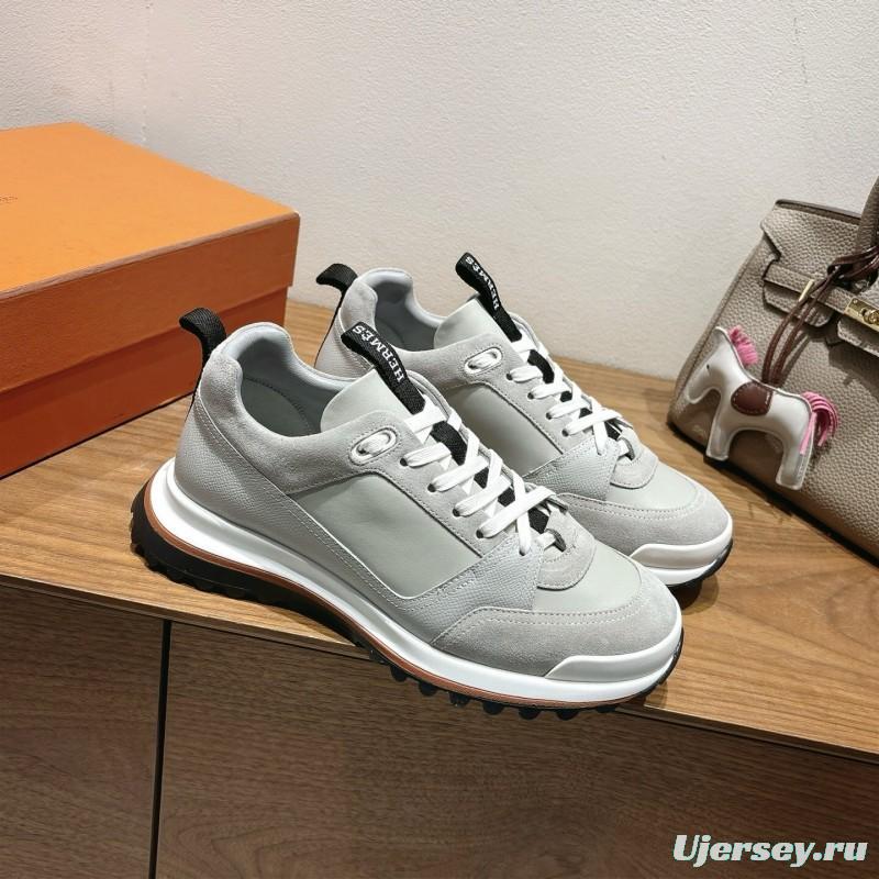 Hermès 2025/SS Autumn Winter New Boot-Type Shoes with British Color Blocking Design - AS00410