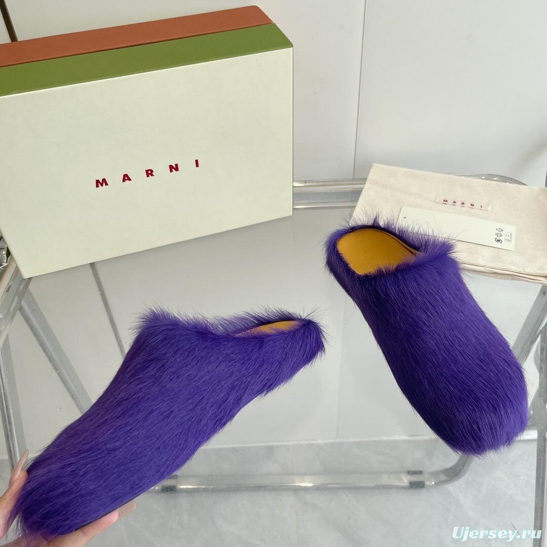 Marni 2025/SS Pony Hair Loafer Shoes - LY00