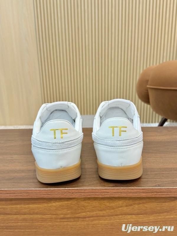 Tom Ford 2025 SS Casual Sneakers with Classic Color Blocking and Imported Leather Insole - AS00350