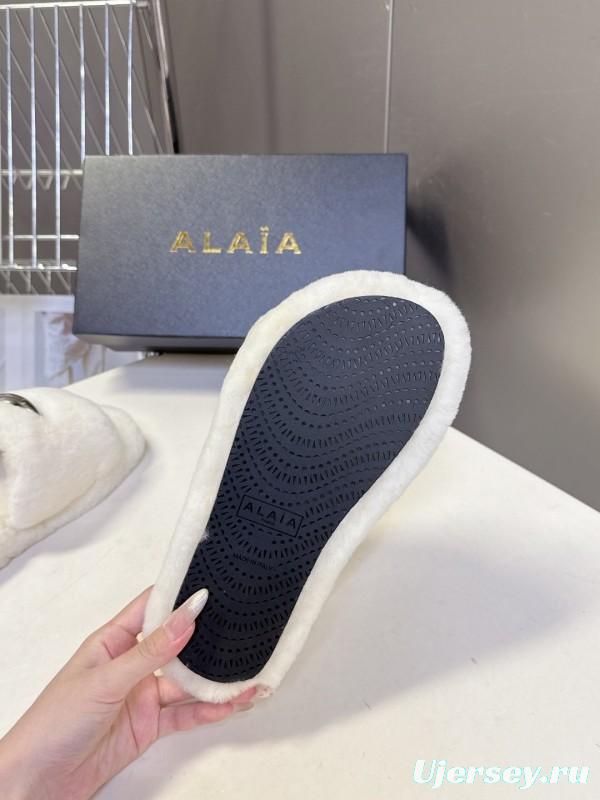 ALAÏA Fall/Winter 2025 Latest Fur Slippers - KFY00230