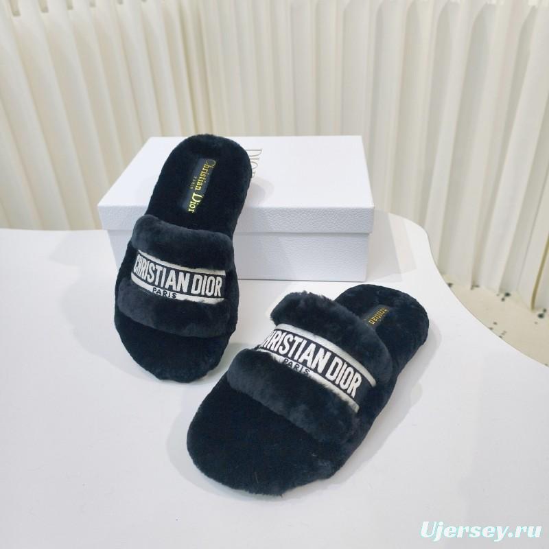 Dior Metal Buckle Wool Slippers Series - 2025SS