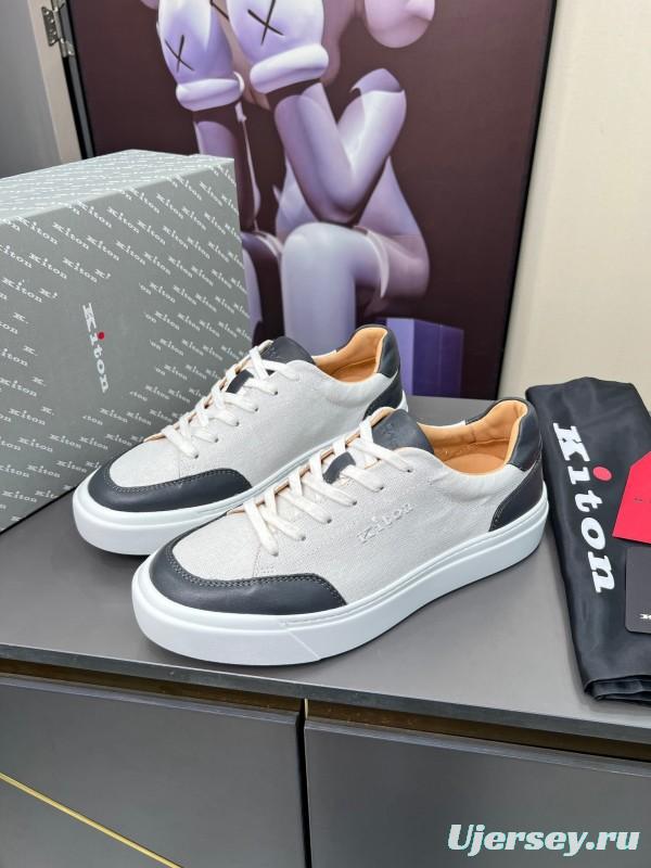 Kiton Spring Summer 2025 Lace-Up Old Money Casual Men's Shoes - KFY00320