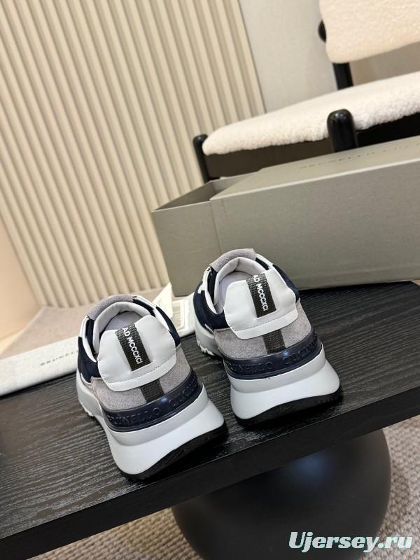 Brunello Cucinelli Casual Sneakers with Textured Calfskin and Seasonal Colors - KFY00320