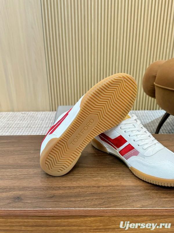 TOM FORD 2025 SS Casual Shoes with Classic Color Blocking and Imported Leather Insole - AS00350