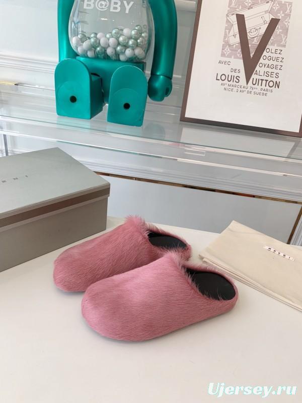 Marni 2025/SS Mule Shoes with Pony Hair - LY00