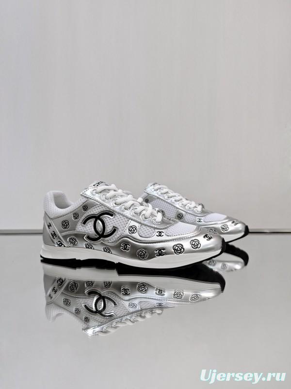 Chanel 2025 SS Limited Edition Silver Horn King 2nd Generation Unisex Sneakers - KFY00340
