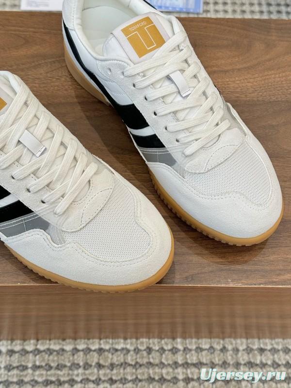 Tom Ford 2025 SS Casual Shoes with Classic Color Blocking and Imported Leather Insole - AS00350