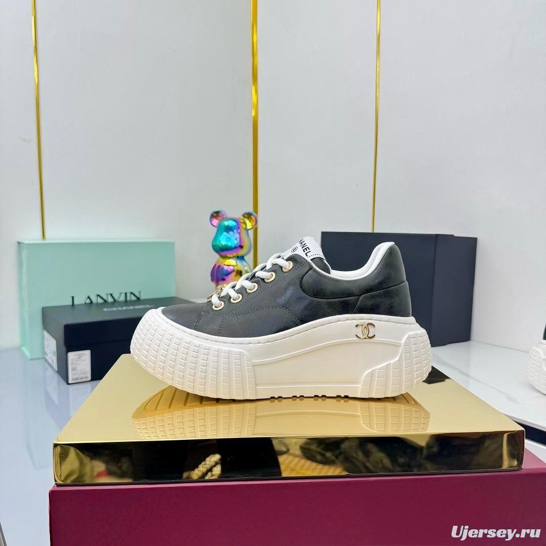 Chanel 2025 SS Loafers Panda Shoes Original Calfskin Casual Sneakers - LY00330