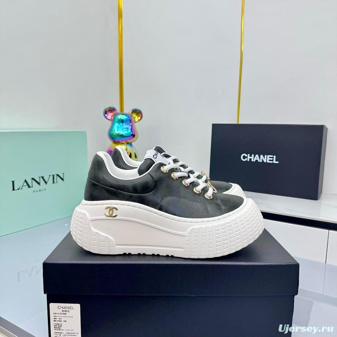 Chanel 2025 SS Loafers Panda Shoes Original Calfskin Casual Sneakers - LY00330