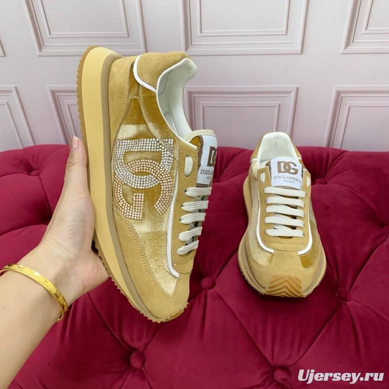 Dolce & Gabbana 2025 SS New Collection Luxury Embroidered Logo Sneakers - AS00300