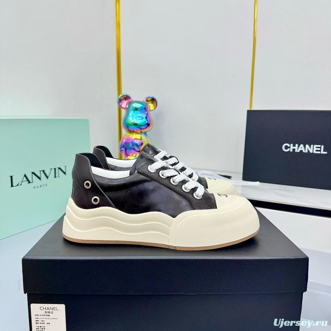 Chanel 2025 SS Panda Loafers Bread Shoes Original Calfskin - LY00320