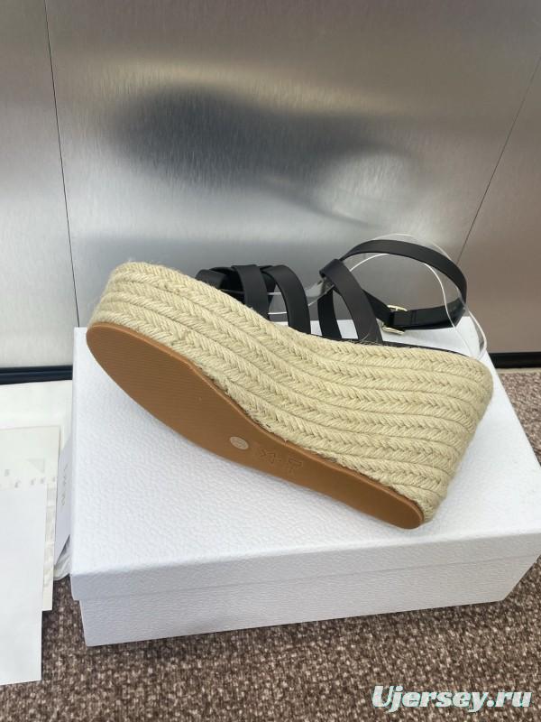 Dior D-Club Jelly Color Hollow Layered Cross Strap Platform High Heel Women's Shoes - KFY00290