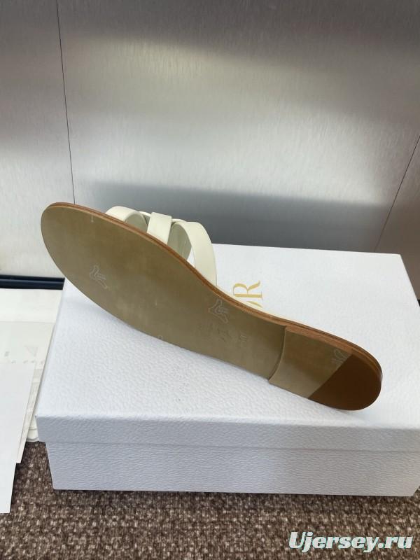 Dior D-Club Jelly Color Hollow Layered Cross Strap Women's Sandals - KFY00280