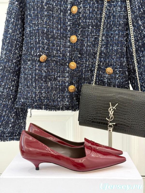 The Row Kitten Heel Pointed Toe High Heels Minimalist Design - KFY00320