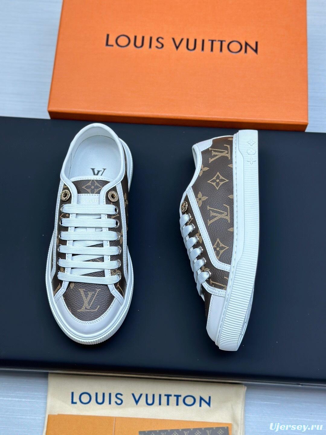 Louis Vuitton Time Out Series Animal Print Casual White Sneakers - AS00260