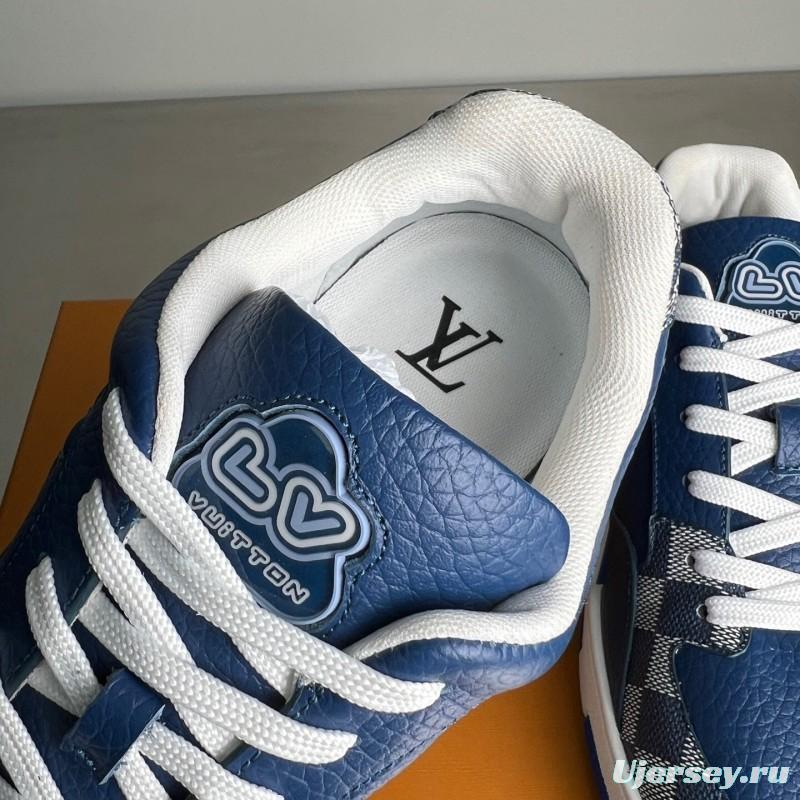 Louis Vuitton 2025 SS Replica Luxury Sneakers with Signature Logo and Dual-Color TPU Sole - YC