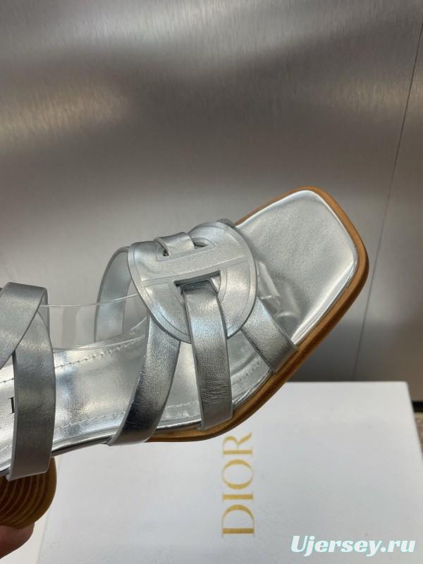 Dior D-Club Jelly Color Hollow Layered Cross Strap High Heel Women Shoes - KFY00290