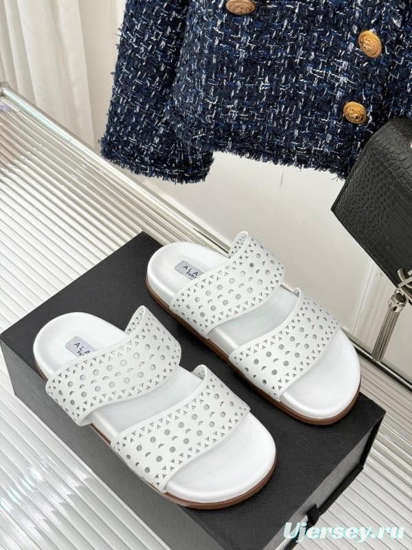 Alaia Spring Summer 2025 Laser-Cut Openwork Casual Sandals - KFY00260