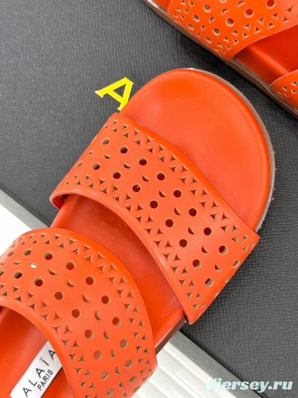 Alaia Spring Summer 2025 Laser-Cut Openwork Casual Sandals - KFY00260