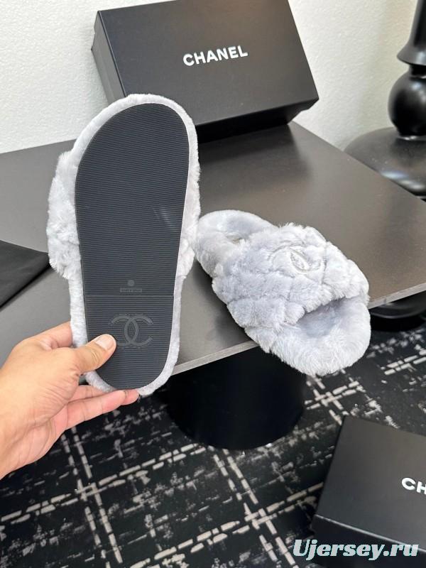 Chanel 2025 Spring/Summer Luxury Wool Slippers - LY00250