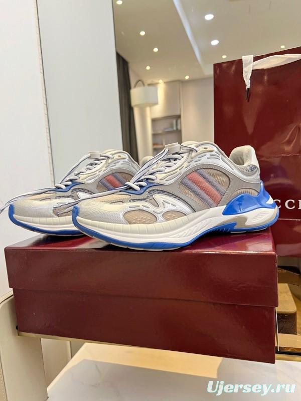 Gucci 2025/SS 2.0 Sneakers with Retro-Futuristic Design and Reflective Stripes - LY00460