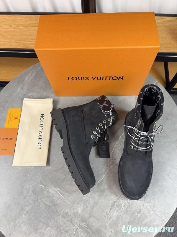 Timberland x LV Monogram Ankle Boots Waterproof Suede - LY00380