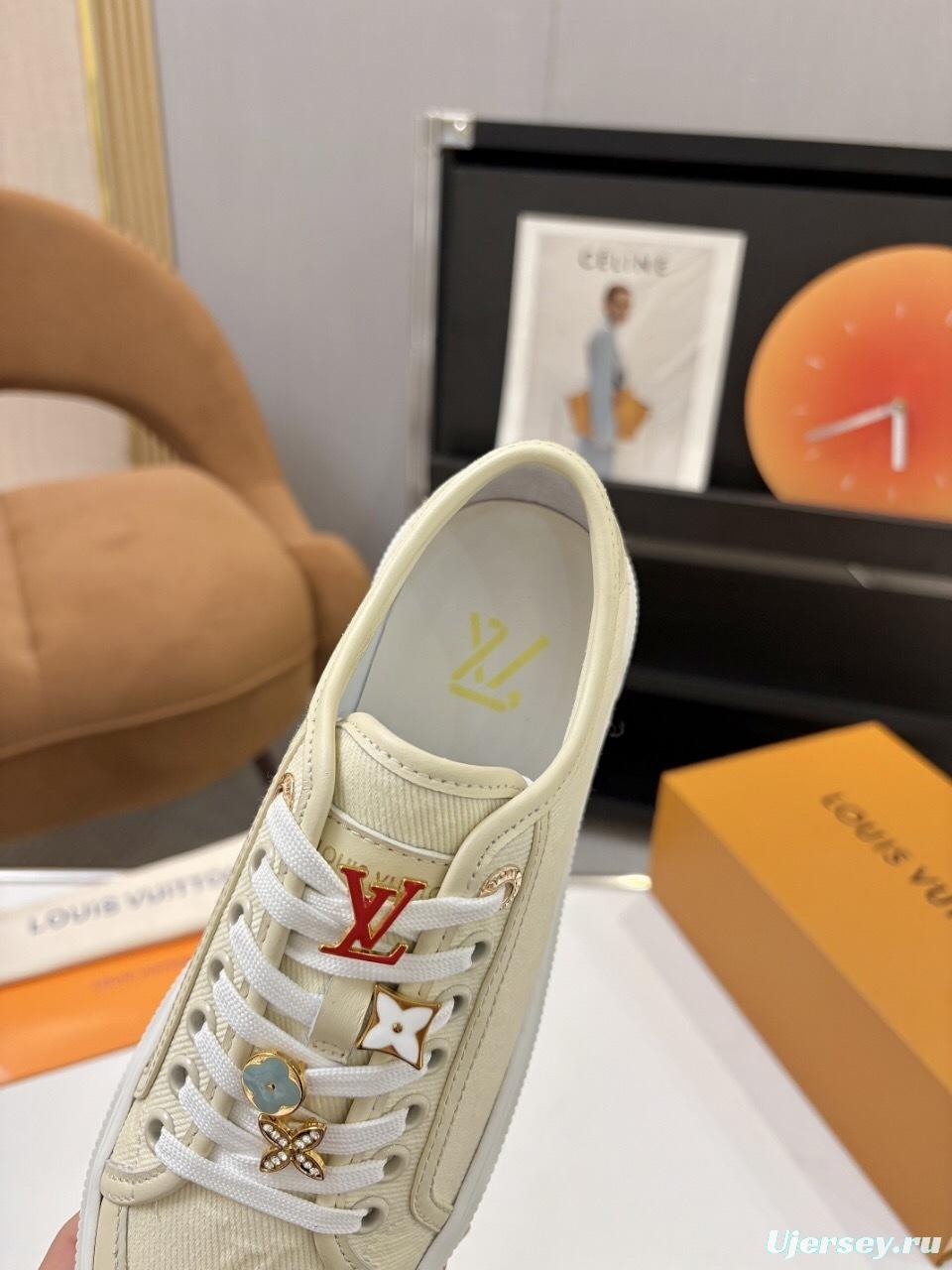 Louis Vuitton Lagoon Series Thick Sole Denim Monogram Skate Sneakers - AS00300