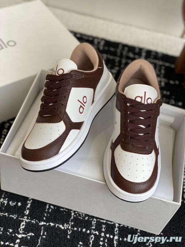 Alo 2025 SS Two-Tone White Sneakers Chunky Sole Comfort Casual - KFY00280