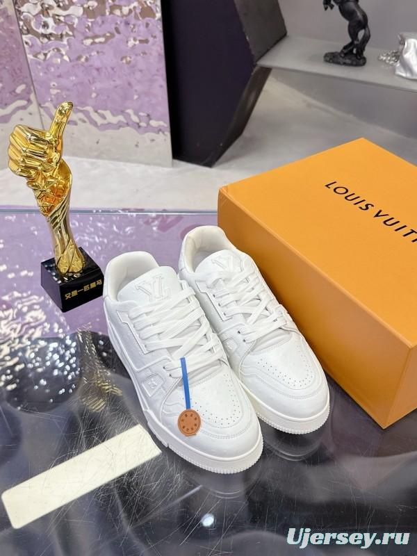 Louis Vuitton LV Trainer Maxi Sneakers Series with Ostrich Pattern - AS00400