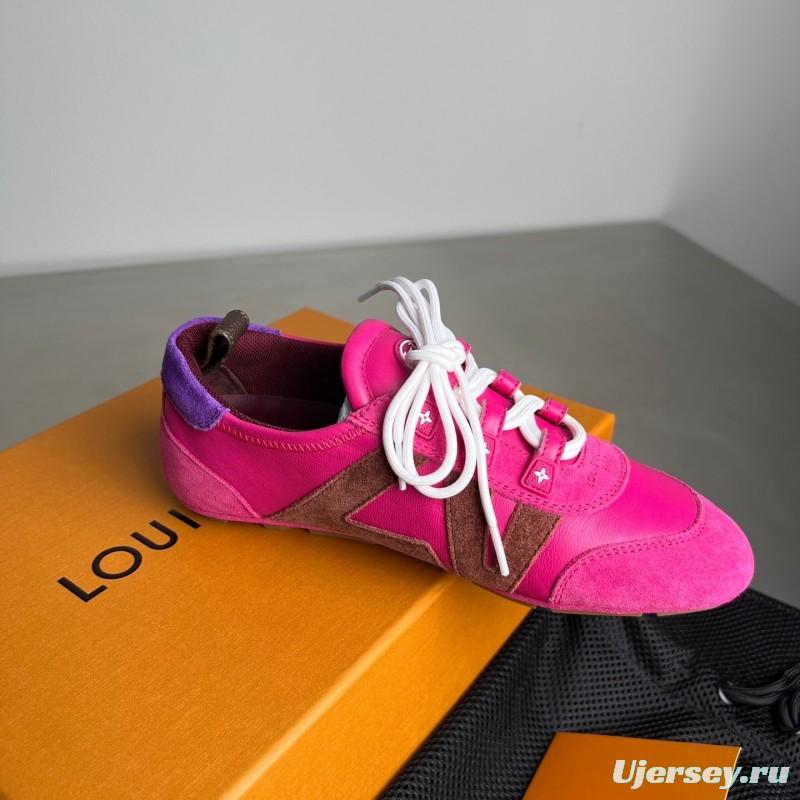 Lv Sneakerina 2025 SS Ballet Round Toe Lace-Up Low Top Lifestyle Casual Shoes - YC