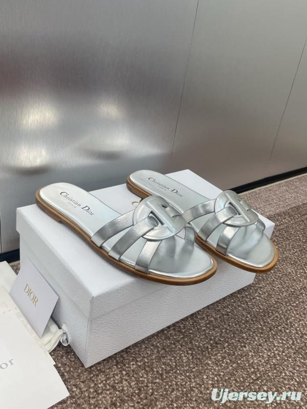 Dior D-Club Jelly Color Hollow Layered Cross Strap Women's Sandals - KFY00280