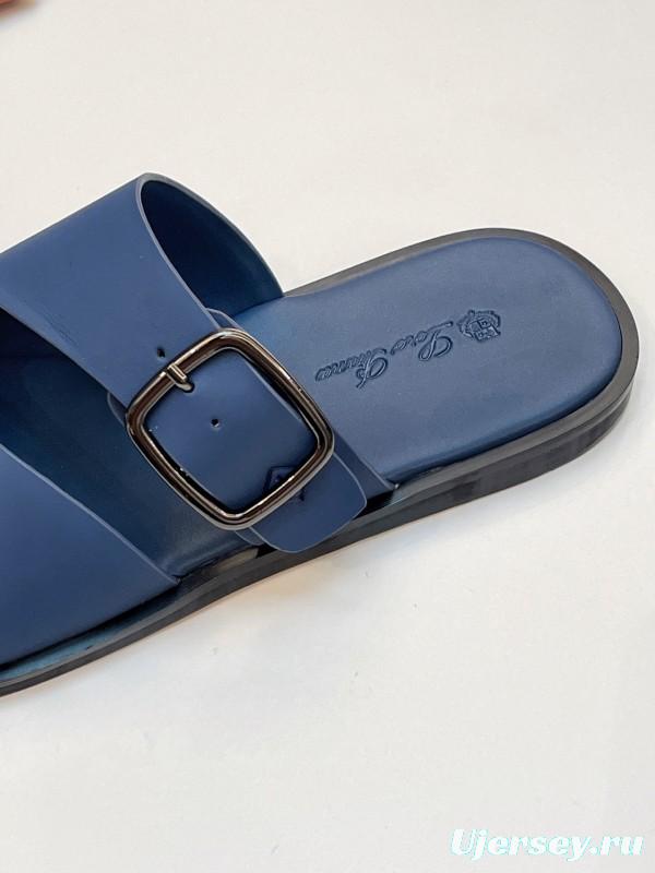 Loro Piana Spring Summer 2025 Men's Slippers with High-Quality Stitching and Comfortable Sole - AS00250