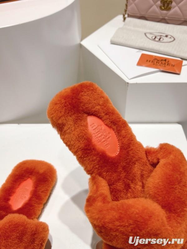 Hermès Fall/Winter 2025 Flat Wool Slippers - LY00240