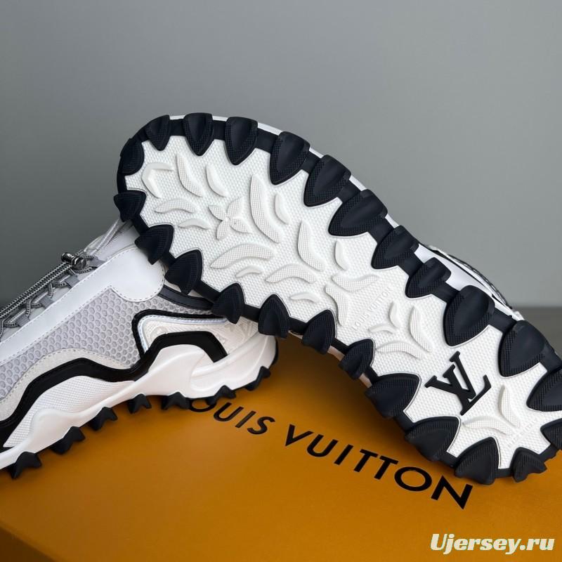 LV RUSH Calfskin Metal LV Circle Accessory Slip-Resistant Low-Top Casual Lifestyle Shoes - YC