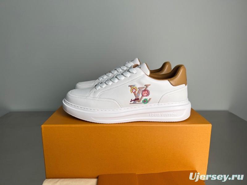 Louis Vuitton Beverly Hills Low-Top Fashion Sneakers Unisex Couple Style - YC