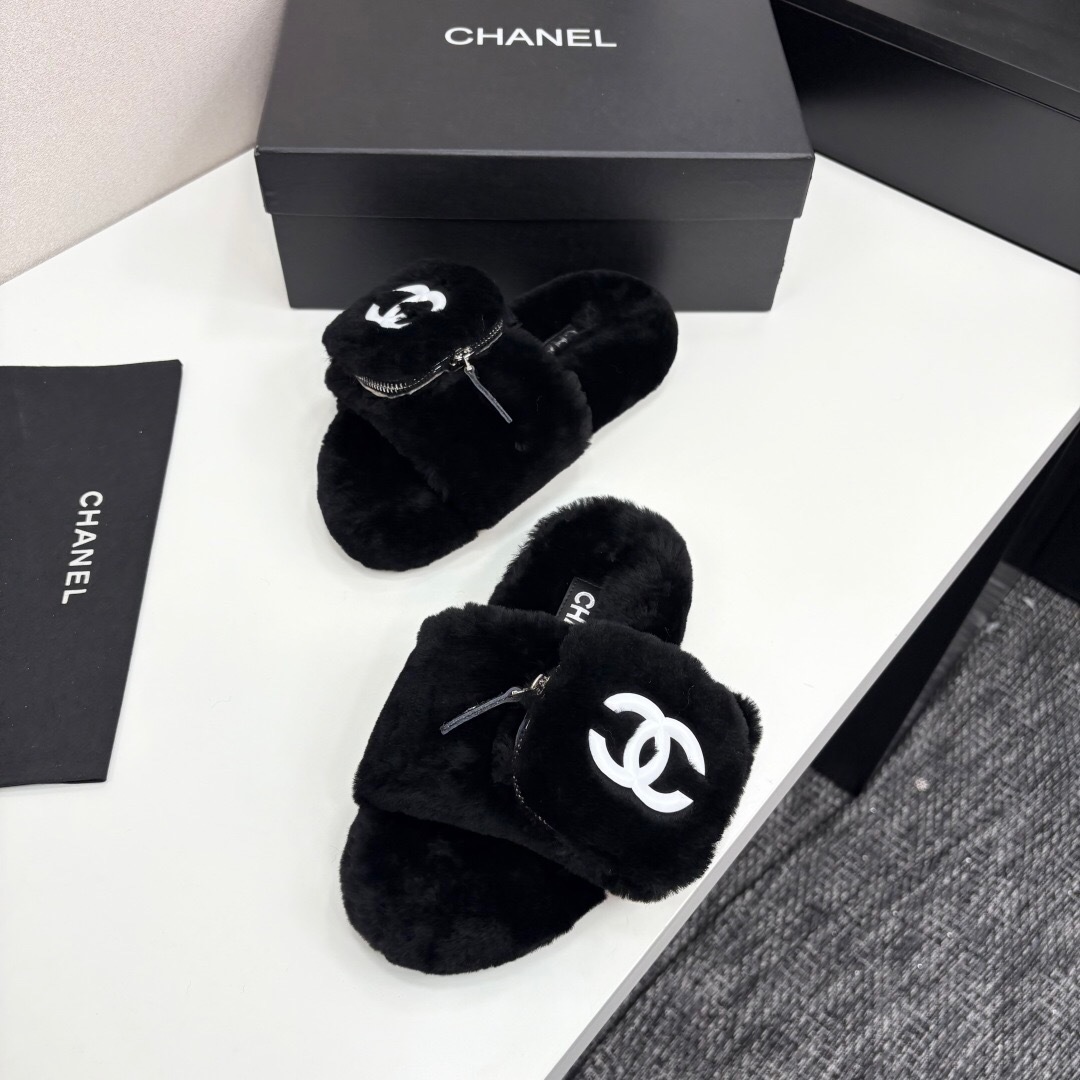 Chanel 2025 SS New Color Fur Slippers - LY00270