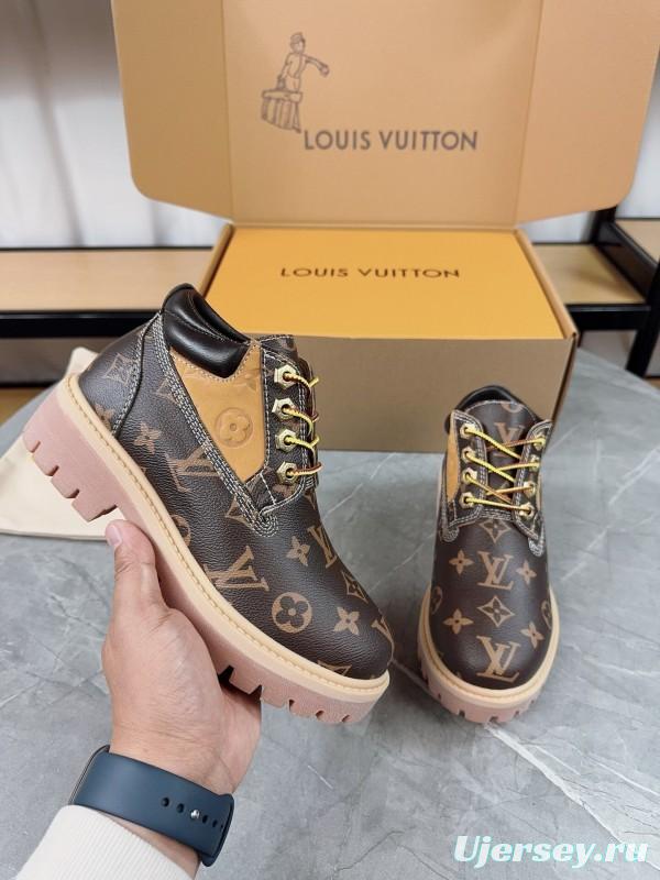 Timberland LV Monogram Waterproof Suede Leather 6-Inch Boots - LY00370