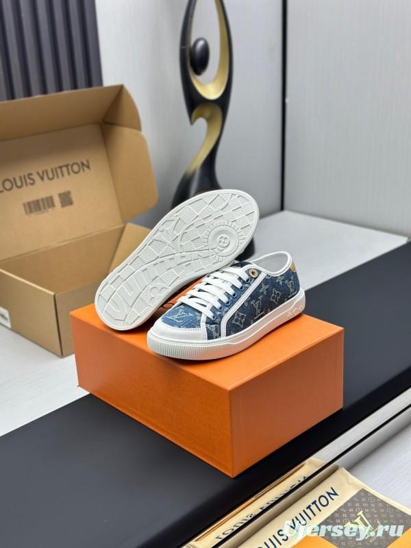Louis Vuitton Time Out Series Animal Print Casual White Sneakers - AS00260