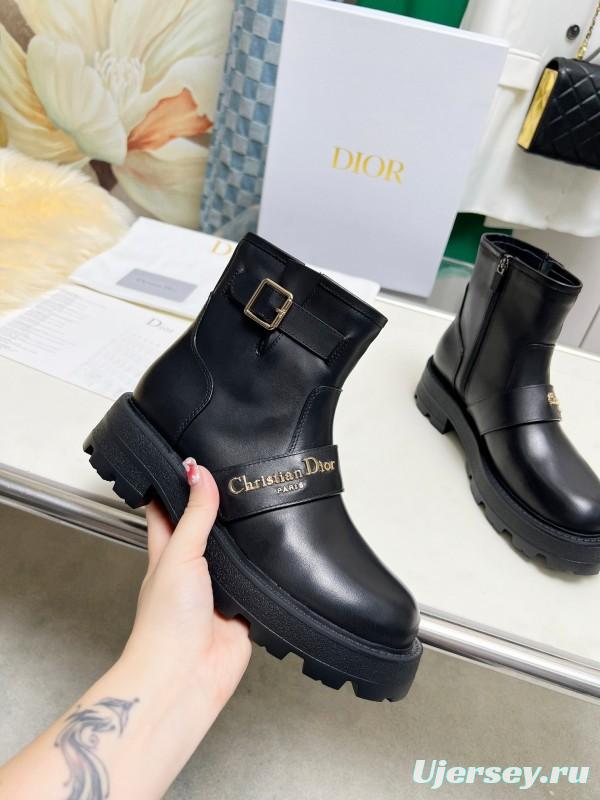 Dior 2025/SS New Autumn Winter British Style Brogue Platform Martin Boots - LY00330