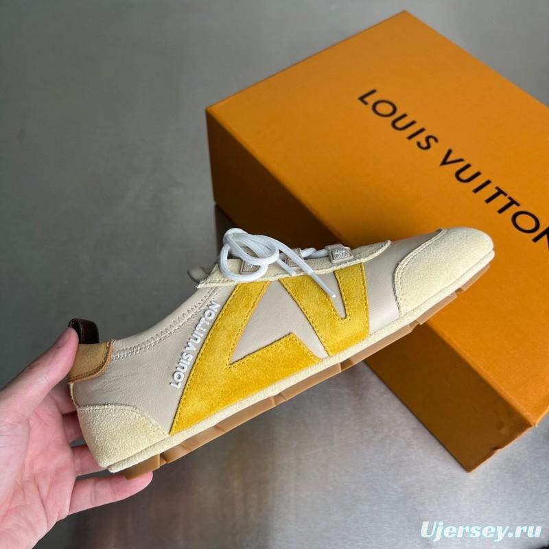 Lv Sneakerina 2025 SS Ballet Round Toe Lace-Up Low Top Lifestyle Casual Shoes - YC