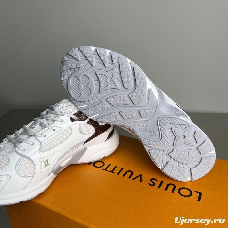 L v Olympia Round Toe Lace-Up Low Top Casual Lifestyle Shoes - YC