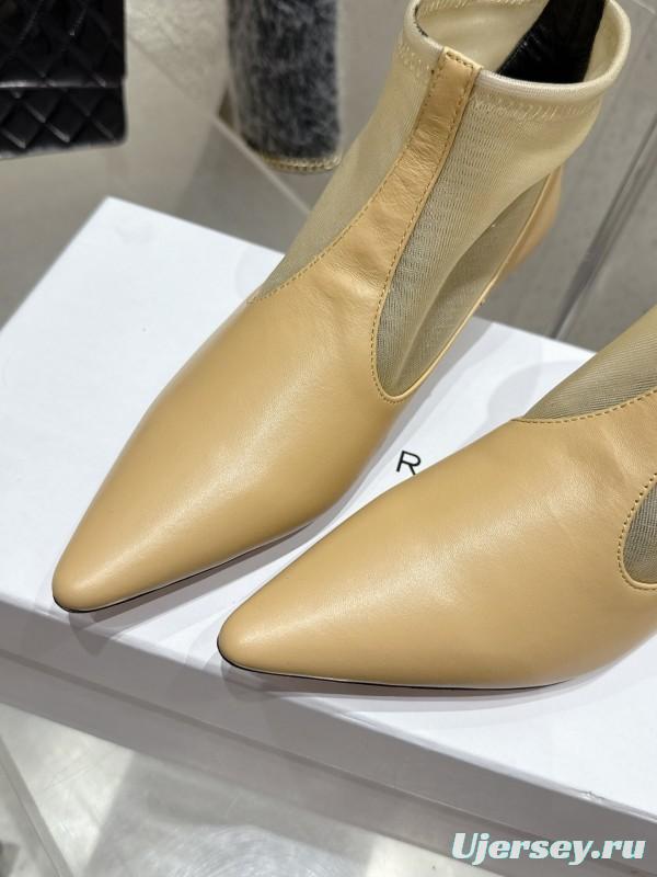 THEROW 2025SS French Retro Minimalist Mesh Kitten Heel Sandals - KFY00320