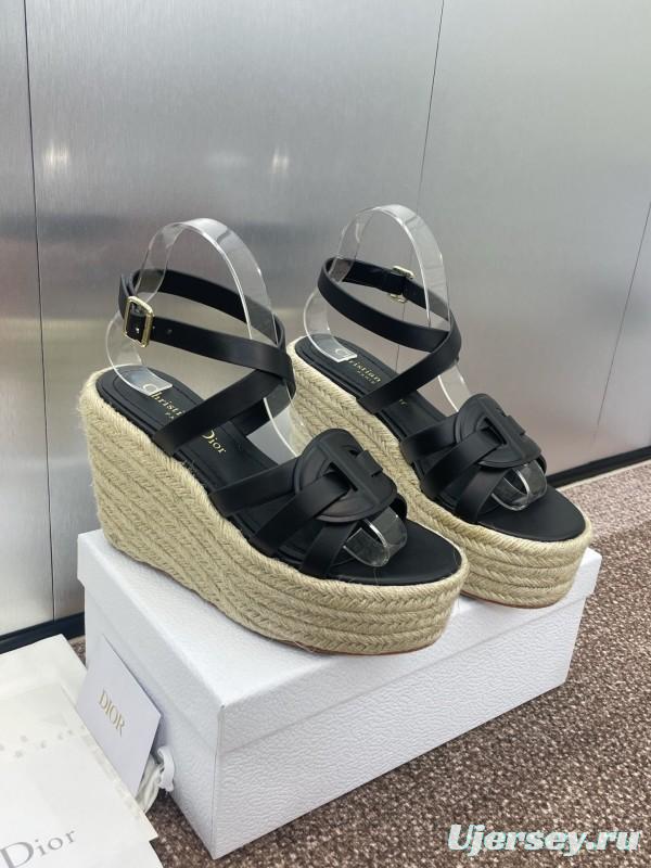 Dior D-Club Jelly Color Hollow Layered Cross Strap Platform High Heel Women's Shoes - KFY00290