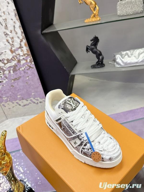 Louis Vuitton LV Trainer Maxi Sneakers Head Grain Ostrich Pattern Series - AS00400