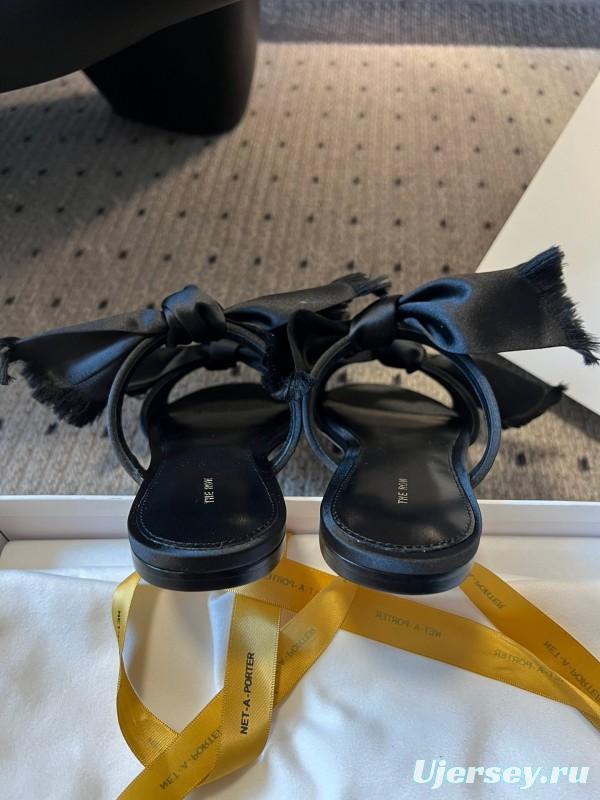 The Row 25ss Hand-Woven Bow Slippers - KFY00280