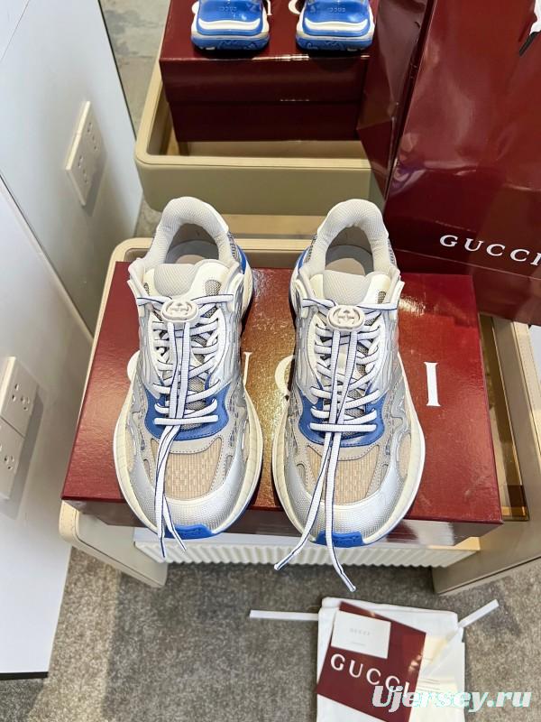 Gucci 2025/SS 2.0 Sneakers with Retro-Futuristic Design and Reflective Stripes - LY00460