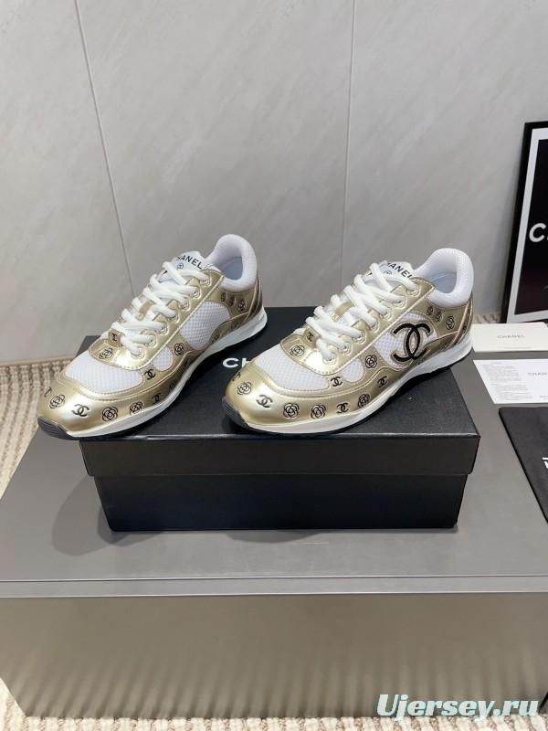 Chanel Silver Horn King II Casual Series Sneakers - KFY00330